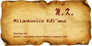 Milankovics Kámea névjegykártya